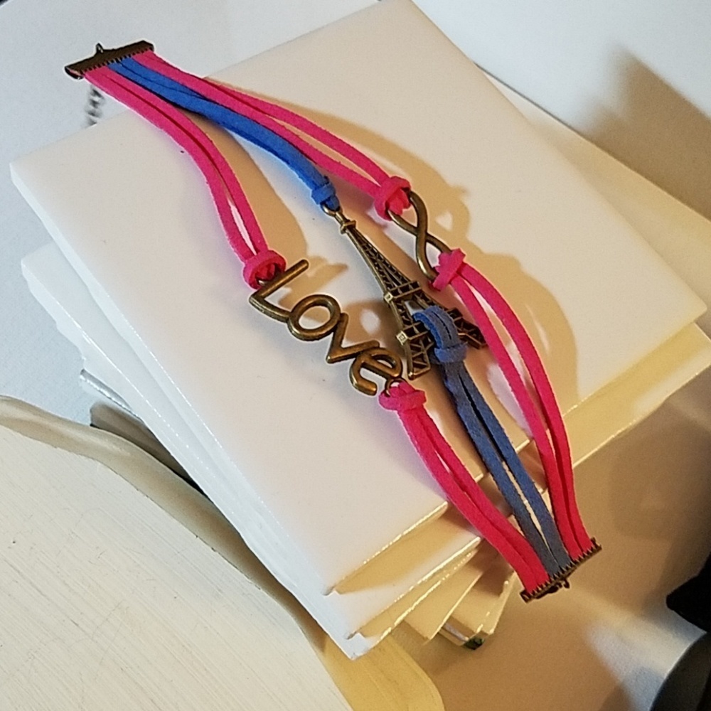 Multi Layer Vegan Leather Bracelet 7"